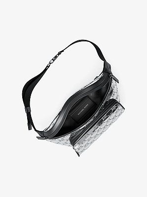 Cooper Medium Metallic Logo Debossed Utility Sling Pack