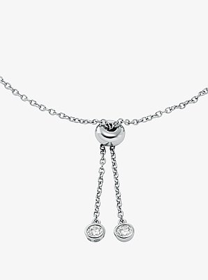 Fulton Precious Metal-Plated Pav&eacute; Logo Slider Bracelet