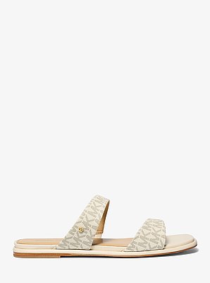 Jaida Signature Logo Flat Sandal