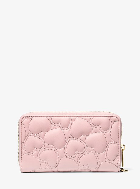 Grande pochette &agrave; dragonne Jet Set pour t&eacute;l&eacute;phone intelligent avec broderie en forme de c&oelig;ur