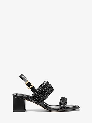 Audrina Woven Block Heel Sandal