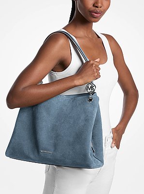 Christina Large Suede Shoulder Bag
