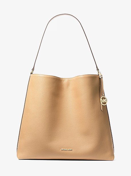Sammy Large Pebbled Leather Hobo Shoulder Bag