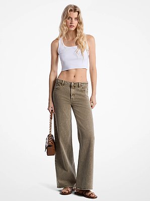 Jeans a gamba ampia tinti in capo