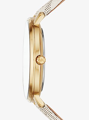 Reloj Pyper en tono dorado con logotipo