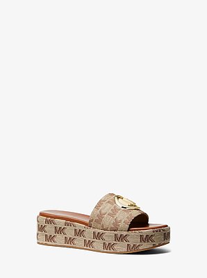 Sandalia de cu&ntilde;a Sadler con logotipo en jacquard