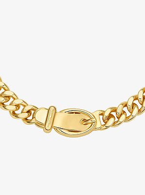Collar de eslabones de cadena con dise&ntilde;o de hebilla