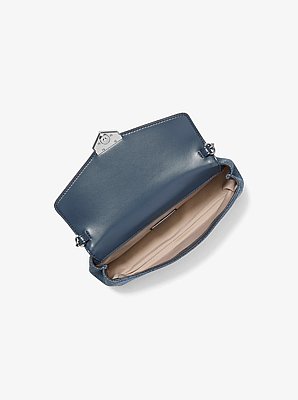 Soho Small Embellished Denim Convertible Crossbody Bag