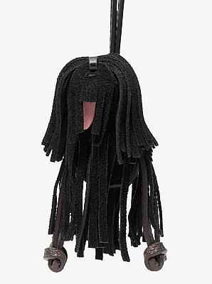 Suede Shaggy Dog Bag Charm