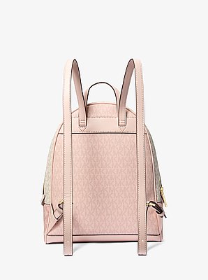 Rhea Medium Color-Block Signature Logo Backpack