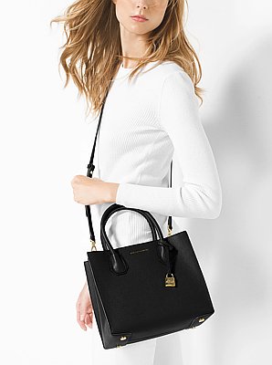Mercer Medium Pebbled Leather Tote Bag