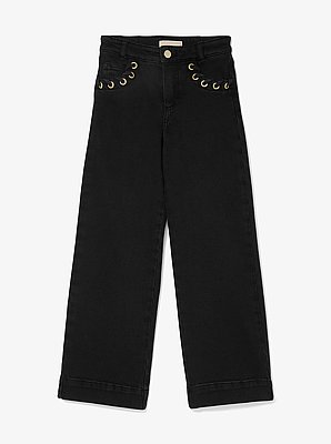 Grommeted Whipstitch Jeans
