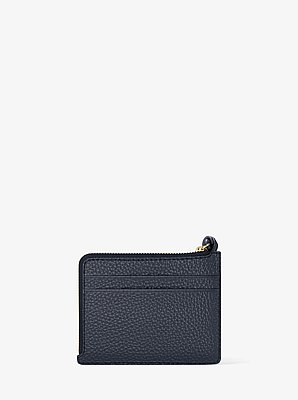 Jet Set Small Pebbled Leather Card Case Wristlet