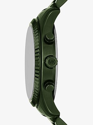 Oversized Lexington Green-Tone Watch