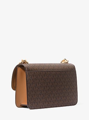 Heather Large Logo Shoulder Bag