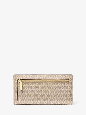Carson Large Metallic Signature Logo Wallet
