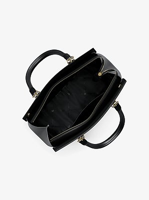 Marilyn Medium Saffiano Leather Satchel in NEGRO | Michael Kors image number 1