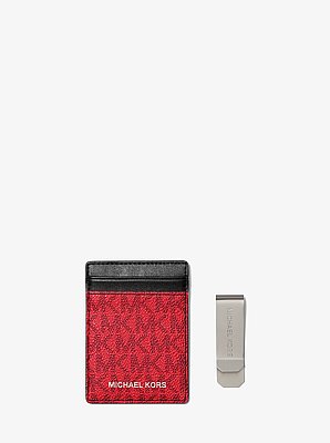 Logo Card Case with Bill Clip