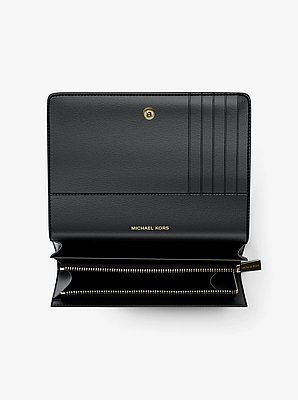 Jet Set Large Pebbled Leather Wallet