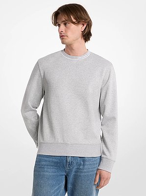 Logo Trim Cotton Blend Sweater
