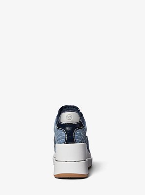 Sneaker Emmy in denim con zeppa