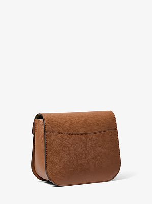 Emilia Small Pebbled Leather Saddle Crossbody Bag