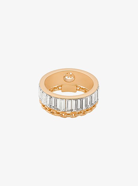 Cubic Zirconia Double Layered Ring