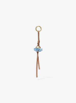 Leather Flower Bag Charm