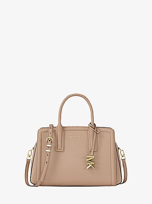 Laila Small Pebbled Leather Satchel image number 0