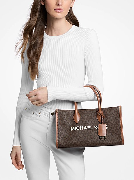 Mirella Medium Signature Logo Satchel