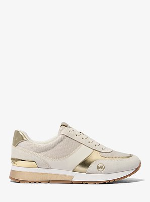 Andi Metallic Mesh and Leather Trainer