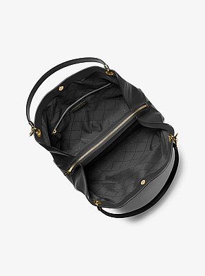 Christina Large Pebbled Leather Shoulder Bag