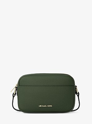 Jet Set Small Pebbled Leather Camera Crossbody Bag