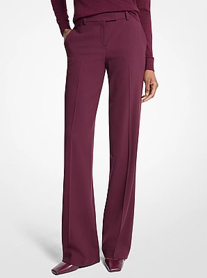 Pantal&oacute;n Camilla de corte recto en lana el&aacute;stica