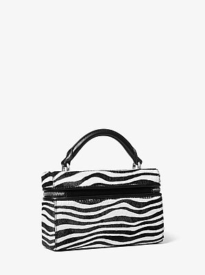 Borsa a tracolla Jana extra-small in pelle effetto cavallino zebrata