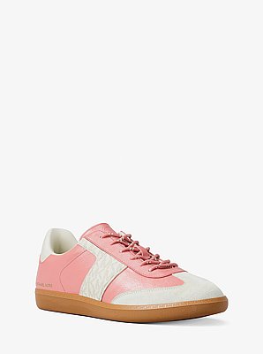 Jovie Leather and Signature Logo Sneaker