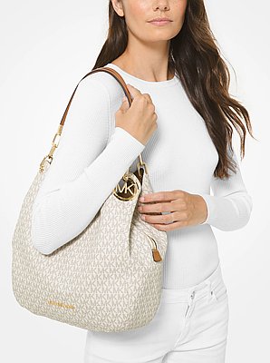 Bolso de hombro Lillie grande con logotipo