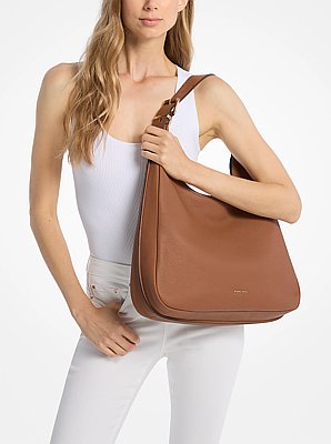 Nolita Large Pebbled Leather Hobo Shoulder Bag