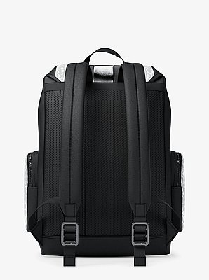 Cooper Metallic Striped Signature Logo Backpack