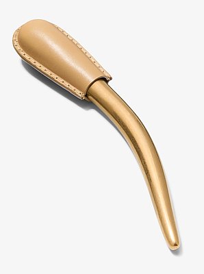 Leather Wrapped Brass Hair Pin