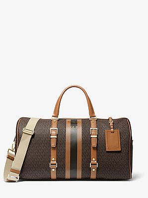 Bolso de viaje Bedford Travel extragrande con rayas y logotipo