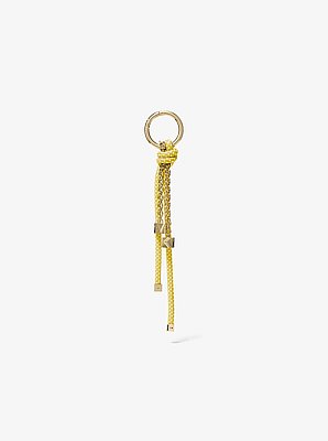Gold-Tone and Speckled Cord Bag Charm