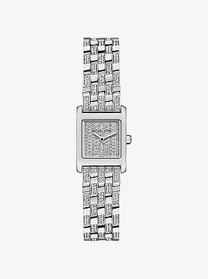Micro Georgie Pav&eacute; Silver-Tone Watch