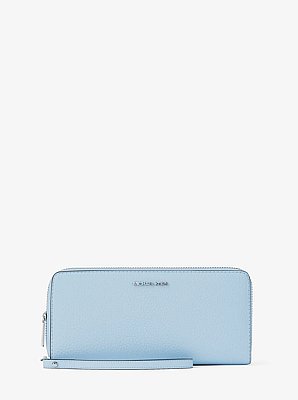Cartera Continental grande de piel granulada