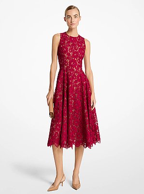 Cotton Blend Floral Lace Dance Dress
