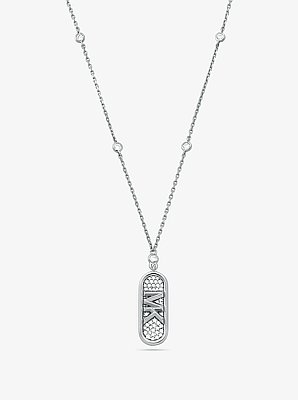 Colar com log&oacute;tipo Empire em prata de lei e banhado a metal precioso com incrusta&ccedil;&otilde;es