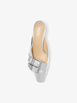 Darrington Crackled Metallic Leather Mule