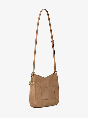 Sac messager Nayla de taille moyenne en cuir grain&eacute;