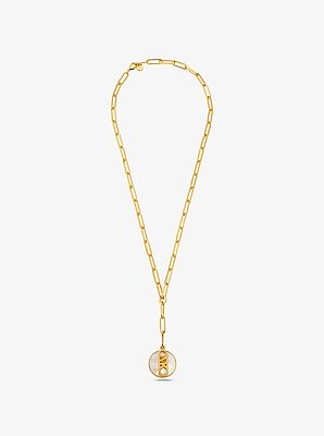 Precious Metal-Plated Brass Empire Chain-Link Necklace