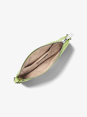 Jet Set Travel Small Logo Jacquard Denim Wristlet